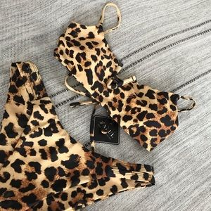 Leopard Bandeau Top Bikini